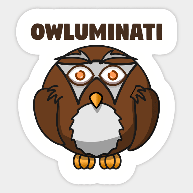 Owluminati Sticker by MaxVDesign